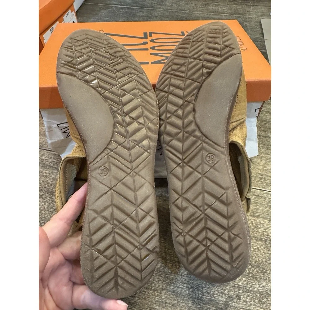 Miz Mooz Fifi Women's Sandals US Size 39 US 8.5 W Brown Wheat Leather!
